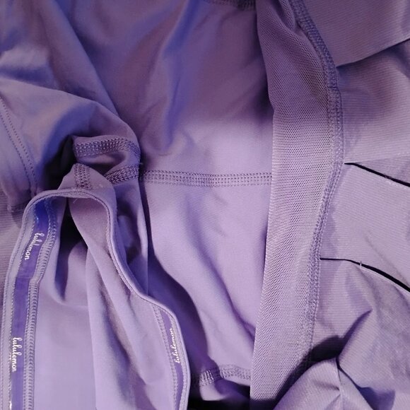 Lululemon Women's Power Purple White Built-in Shorts Pace Setter Run Skirt - Picture 6 of 10